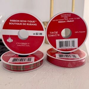 Christmas‎ Holiday Decorative Ribbon for Wreaths Trees Gift Boxes